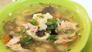 Суп с опятами и цветной капустой