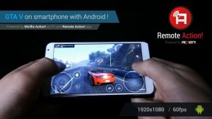 Playing GTA V on Android smartphone with Mirillis Remote Action! app