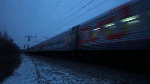 Электровоз ЧС7-243 с фирменным поездом Башкортостан