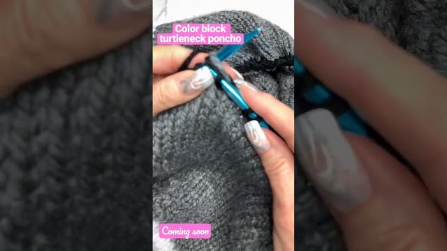 Poncho 🧶 #sparklyone #knitting #poncho #knittingpattern #handmade #fun #howtoknit #yarn #tutorial