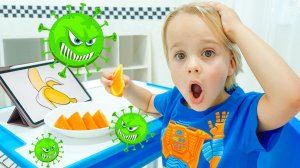 Влад и Ники - Детская история о вирусах | Оставайтесь здоровыми! Видео для детей.