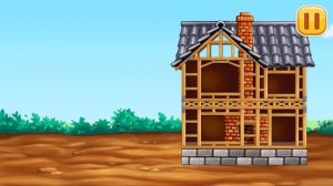 Строим дом. Серия 13. [Строим стены дома]. Обучающий мультик.