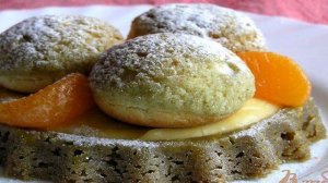 Цитрусовый тарт с чаем матча и профитролями