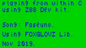 VZ200 / VZ300 : 1-bit music (Phaser1) playing from C compiled with Z88DK with Foxglovz.