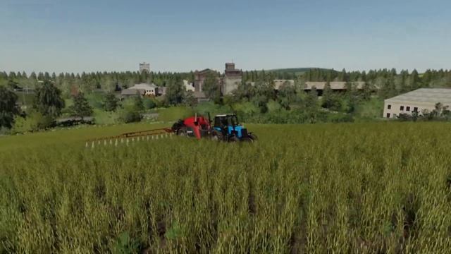 Село Ягодное | Внесение удобрений на МтЗ 1221с iXtrack T4| Farming Simulator 19 Timelapse смотреть онлайн