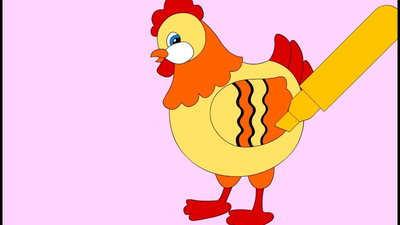 Мультик для самых маленьких. Домашние животные. Учим цвета.  Раскраска и пазлы смотреть онлайн