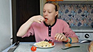 Экономный обед 🍝 | Паста и колбаса | Мукбанг