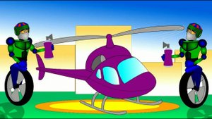 Мультик про вертолет. Роботы раскрашивают вертолет