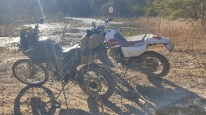 Yamaha TTR и Irbis XR по весенним полям