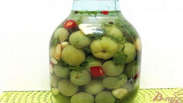 Помидоры зелёные солёные