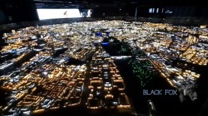 Макет Москвы,  световое шоу.  Layout of Moscow, light show.