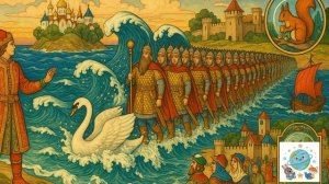 Чудеса острова Буяна: богатыри, царевна и месть шмеля. Отрывок из Сказки о царе Салтане. А.С.Пушкин