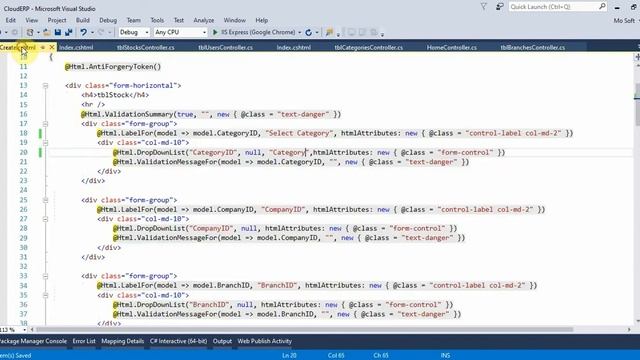 Business ERP Part 17 Stock Setting in ASP NET MVC