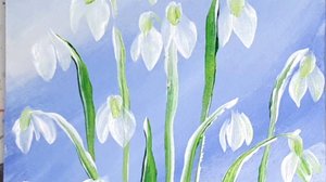 Рисуем подснежники за 5 минут