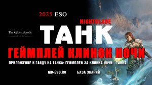 Примеры геймплея за танка - Клинка ночи 2025 / Приложение к гайду на танка на сайте md-eso.ru