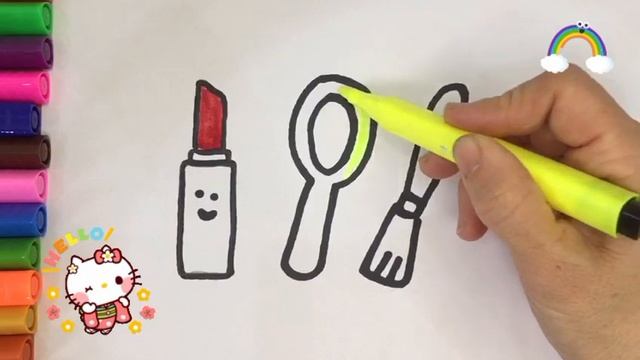 Как нарисовать макияж💄👝для девочек | Как нарисовать макияж для девочек