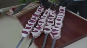 ОЧЕНЬ ВКУСНЫЙ ШАШЛЫК- Говяжая вырезка завернутая в курдючное сало от Meatbex