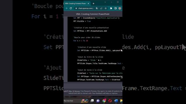 Présentation PowerPoint sur ChatGPT powerpoint astuce chatgpt microsoft ia hack tutorial