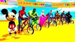 Мультики для детей. Цветные BMX и Мотоциклы для Супергероев и детей. Мультфильмы для детей.