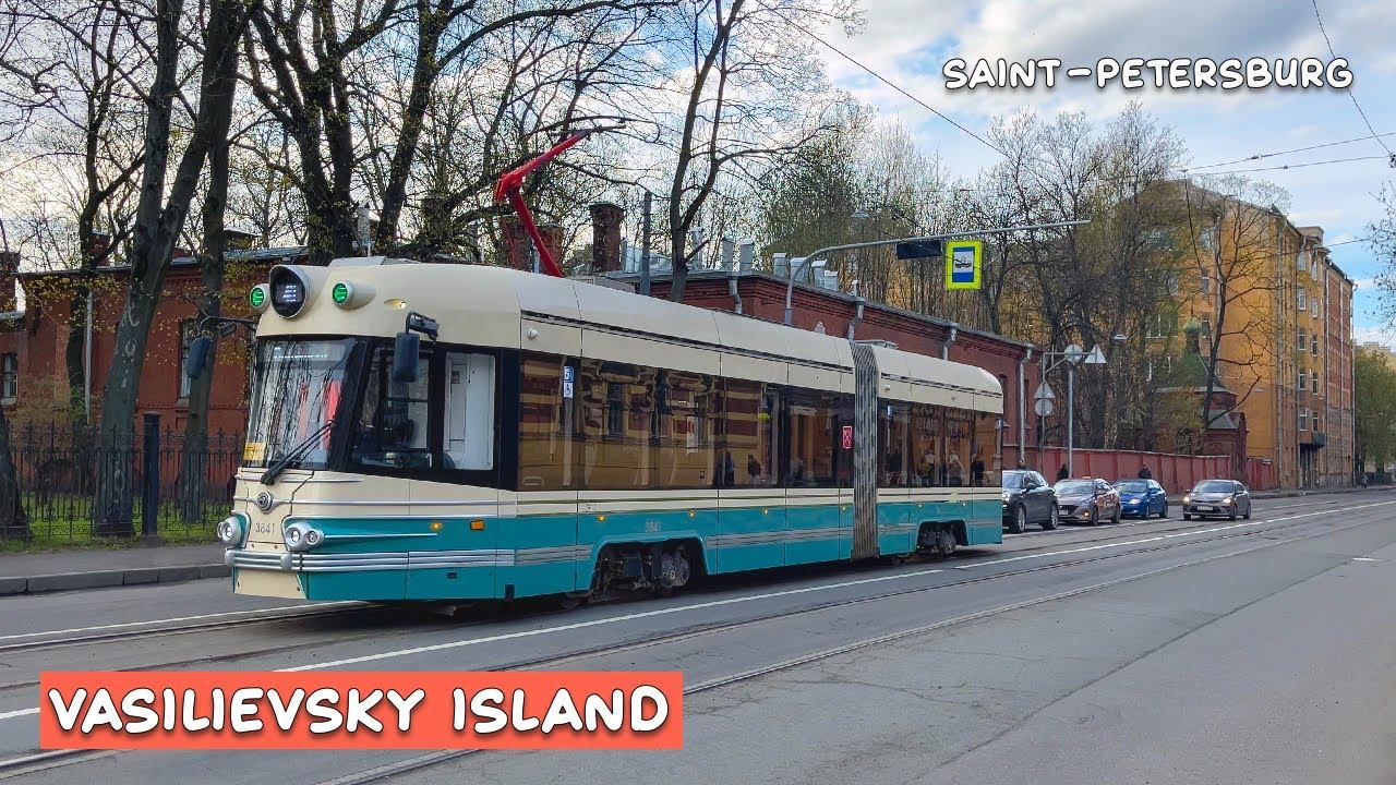 Прогулка от метро Василеостровская до метро Горный институт в Санкт-Петербурге 4K смотреть онлайн
