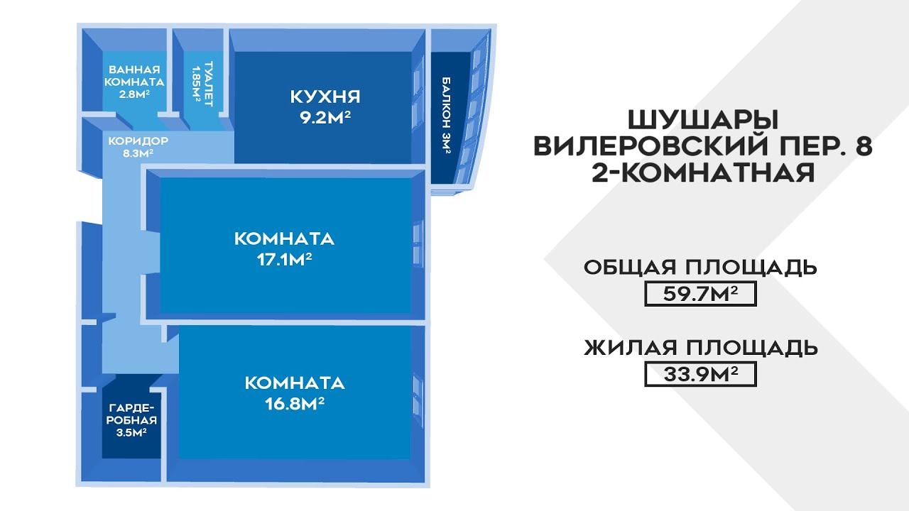 обзор 2-комнатной квартиры в Шушарах, в Санкт-Петербурге