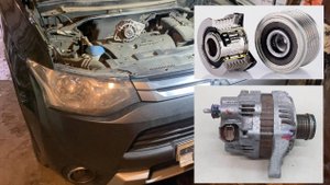 Лёгкая замена генератора на Mitsubishi Outlander 3 — хотели поменять только обгонную муфту (шкив)