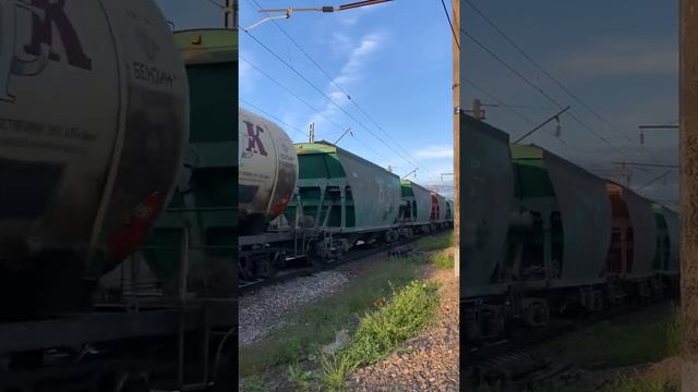 Электровоз ВЛ80С-1784/1754, электропоезд ЭД9М-0137 Лихая-Ростов смотреть онлайн