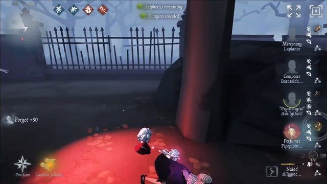 Identity V | 5 CIPHER KITE AGAINST NAIAD!! Perfumer ”Fatal Affection” Skin Gameplay смотреть онлайн