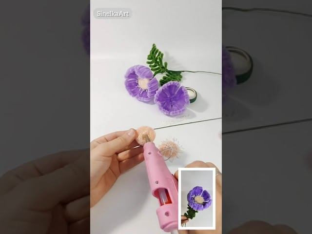 Цветы из синельной проволоки /  DIY / Tutorial / Синельная проволока мастер класс