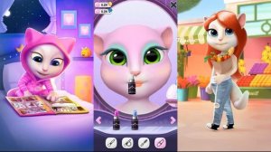 Кошечка Анджела #10 Говорящие игры, новая серия, Том и Анджела, let's play.