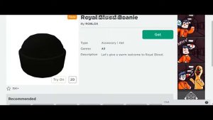 КАК Палучить бесплатную шапку в роблоксе Royal Blood Beanie