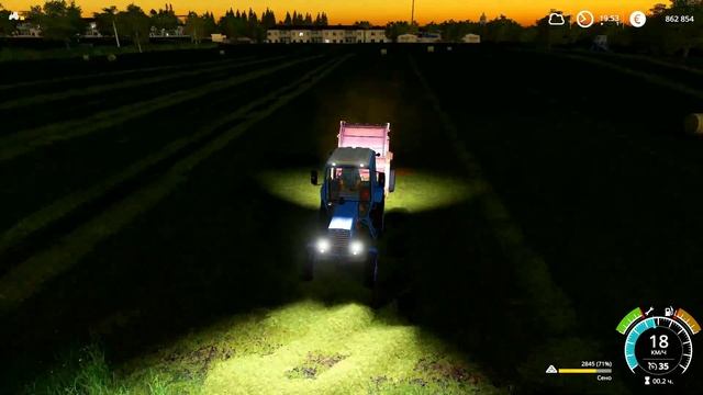Farming Simulator 2019. Бухалова. Тюки сена; уборка зерна. №2