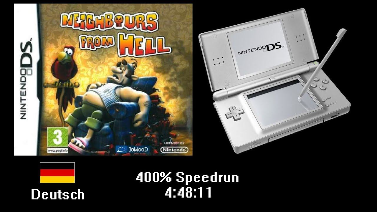 Neighbours from Hell Nintendo DS Deutsch 400 Speedrun 4:48:11