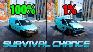 Реалистичные аварии с шансом на выживание #66 😱|BeamNG.Drive| Бименджи Драйв