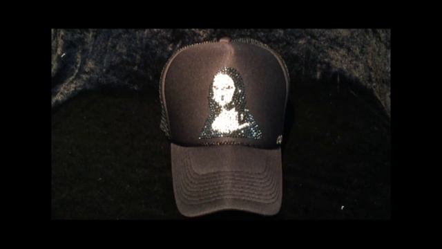 スワロフスキーキャップ Mona Lisa Swarovski cap black  childq