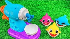 Новые волшебные насадки Playdoh с цветной разделкой рыбы-акулы Мультики для детей