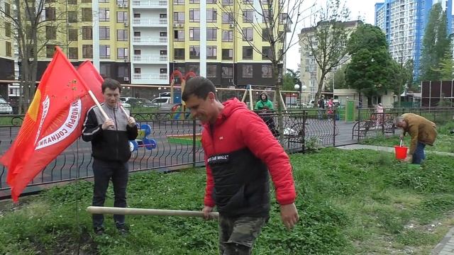Дагомыс высадка лип на ул. Армавирской