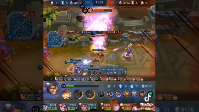 #Shorts   Mobile legends: bang bang. Красивый ультимейт на Тигриле.   Ꮚᵒ̴̶̷ꈊᵒ̴̶̷Ꮚ