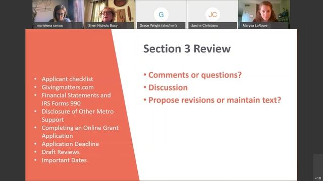11/12/20  Arts Commission: Grants and Funding Committee