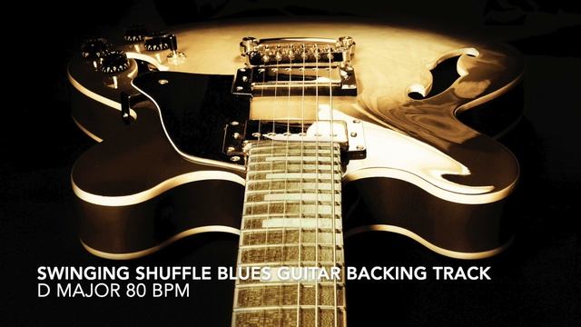 Swinging Shuffle Blues Guitar Backing Track in D Major 80 Bpm смотреть онлайн