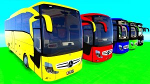 Мультики про цветные АВТОБУСЫ и Вертолеты супергерои для детей