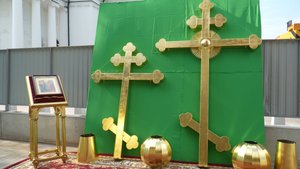 Освящение крестов и купола храма в честь иконы Божией Матери «Живоносный источник» (г. Арзамас)