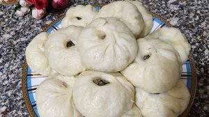 Манты из дрожжевого теста. Оширма манти.
