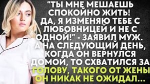 -Ты мне мешаешь спокойно жить! Да, я изменяю тебе с любовницей, и не с одной! - заявил муж...