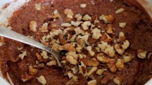 Овсяное печенье с какао и орехами