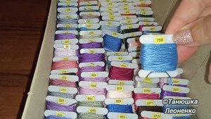 Маркировка пластиковых бобинок (шпулей) для мулине.