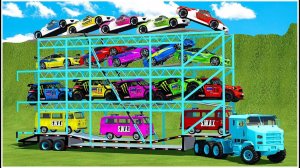 Машинки летают и прыгают! Развивающие мультики Машины помощники. Мультфильмы про машинки