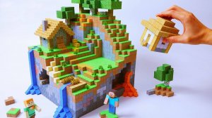 ПОСТРОИЛ НАСТОЯЩИЙ ДОМИК МАЙНКРАФТ | КАК В МУЛЬТФИЛЬМЕ | Сделал домик Minecraft из бумаги