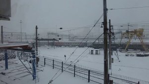 РЖД-Завалило снегом в конце апреля, формируем состав Пермь-Москва 229 Текущий ремонт в составе 353