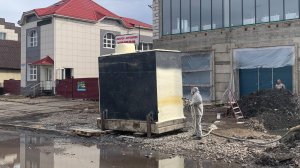 Утепляем септик пеной Реверспрей